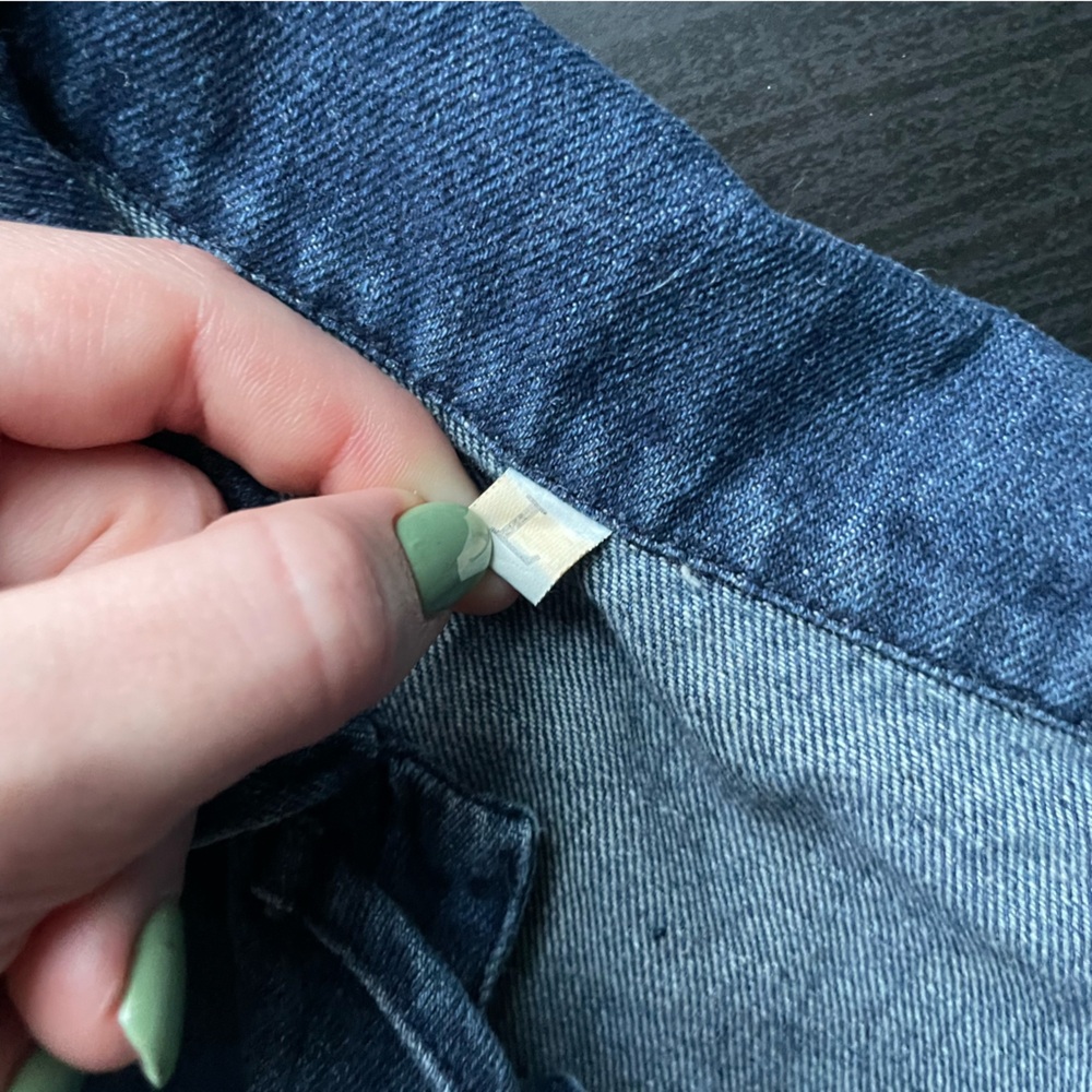 Denim Tie Closure Overcoat / Coverup - Picture 7 of 9